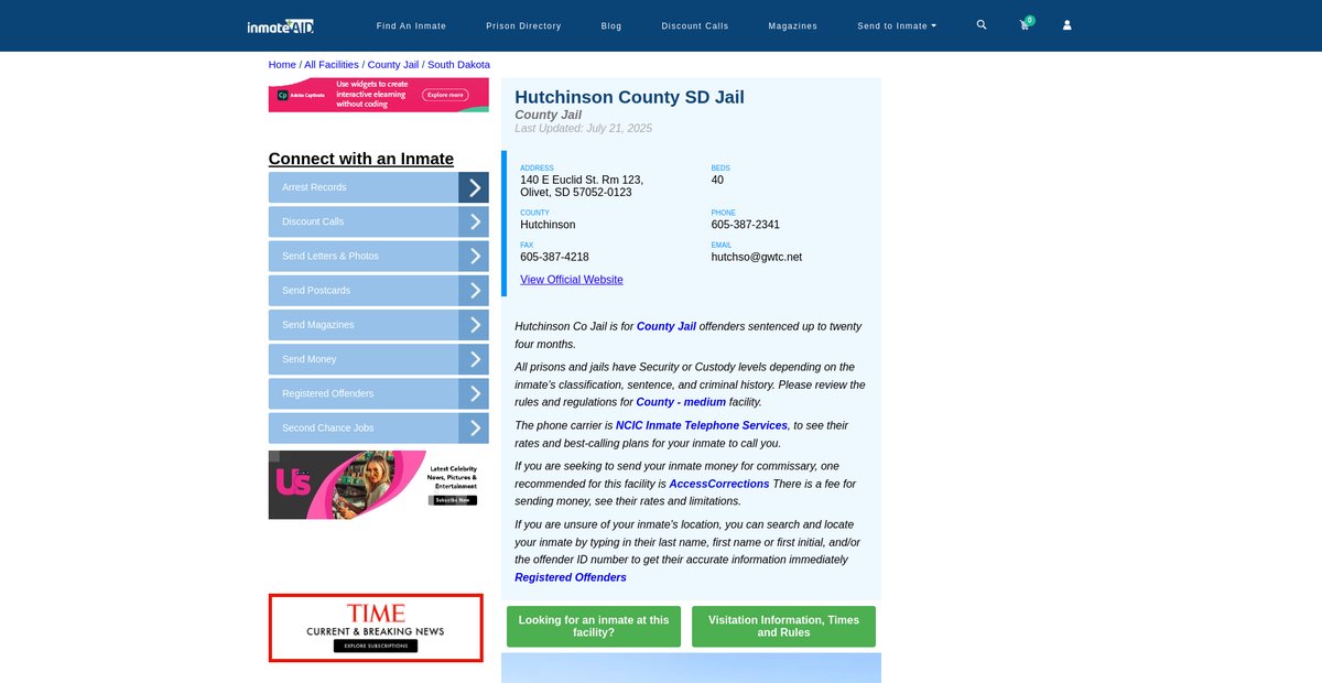 Preview of inmateaid.com