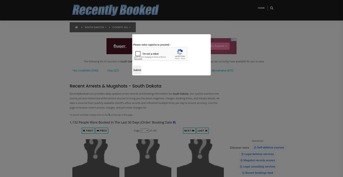 Preview of recentlybooked.com