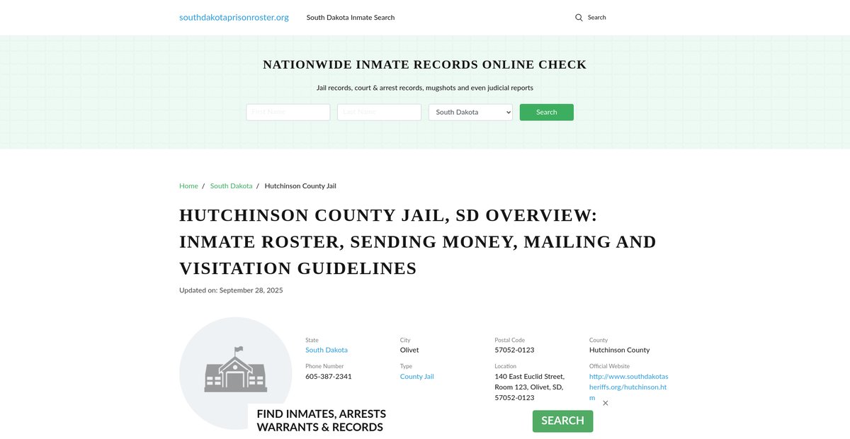 Preview of southdakotaprisonroster.org