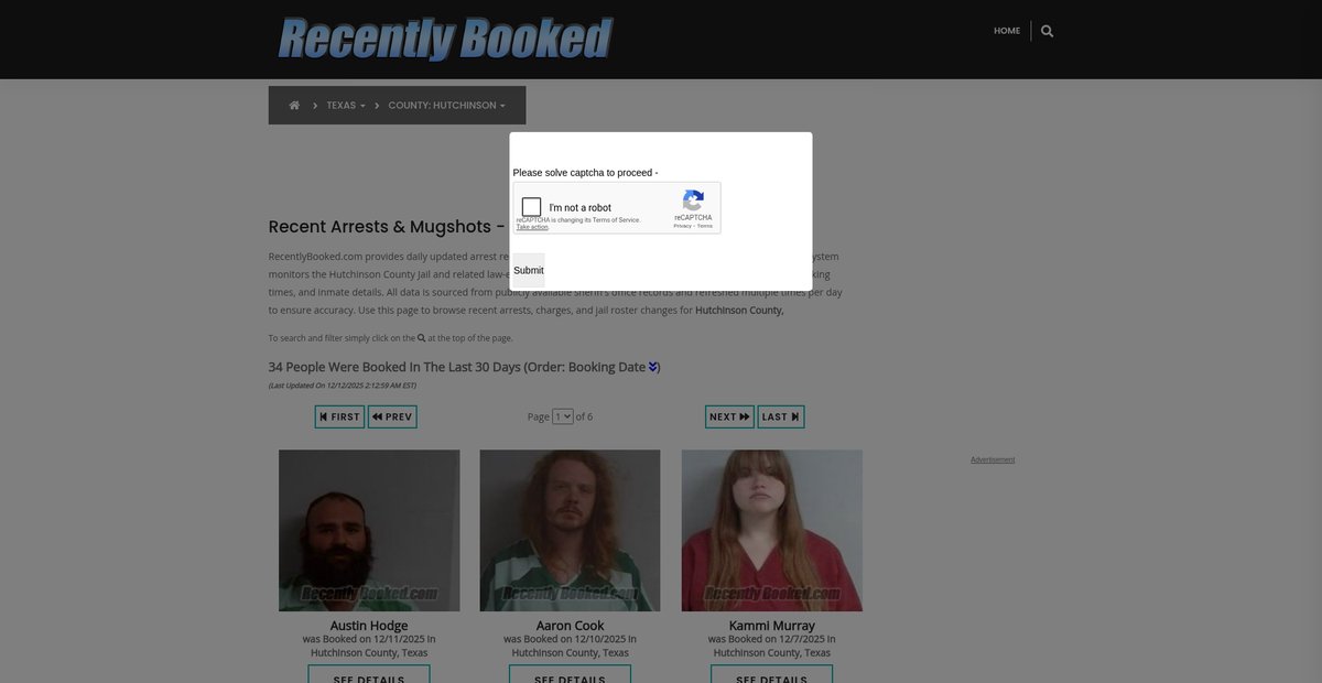 Preview of recentlybooked.com