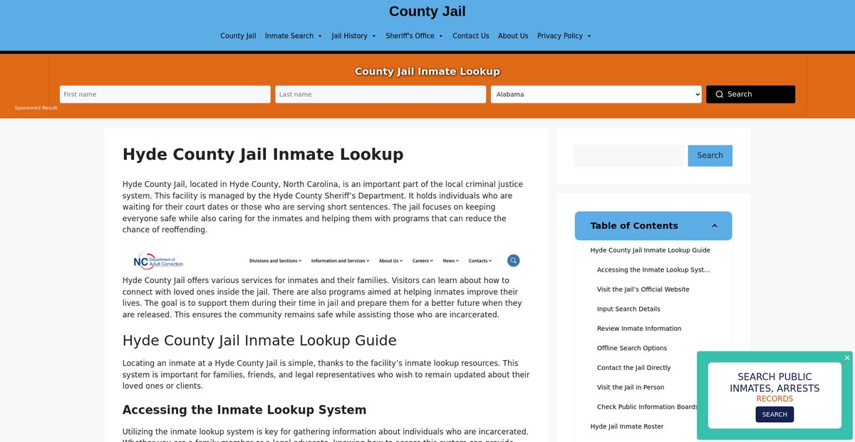 Preview of hyde.countyjail.org