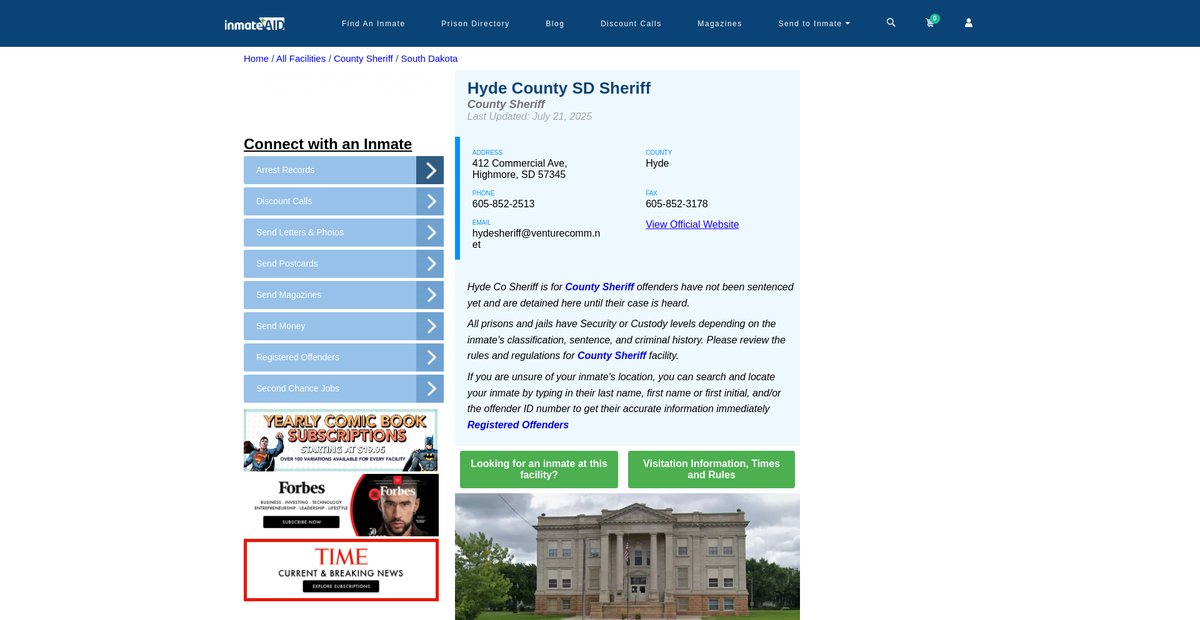 Preview of inmateaid.com