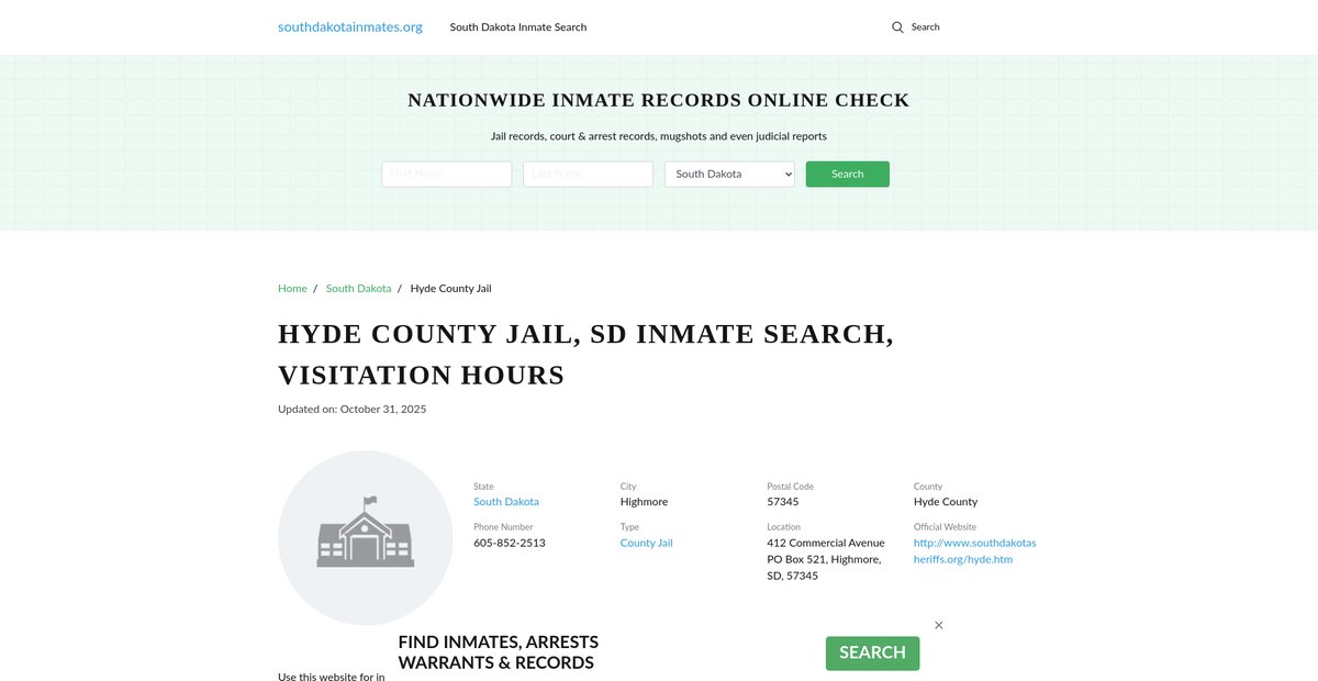 Preview of southdakotainmates.org