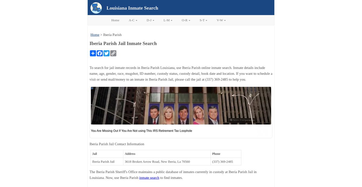 Preview of inmatesearchla.org