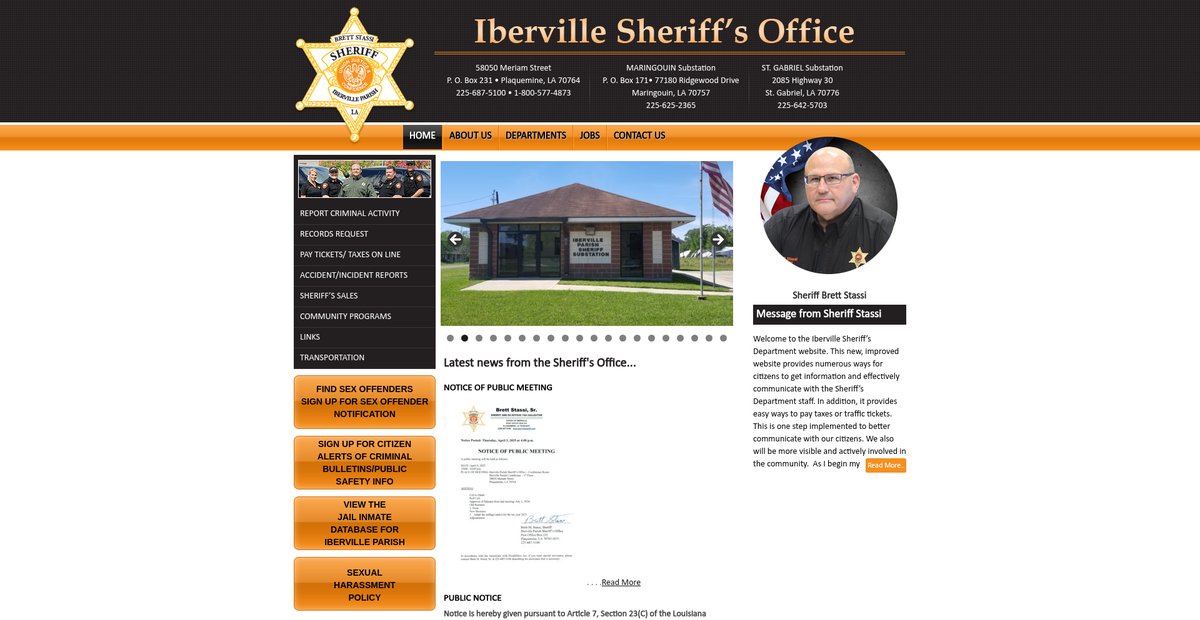 Preview of ibervillesheriff.com