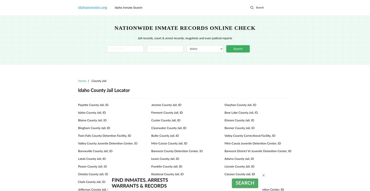 Preview of idahoinmates.org