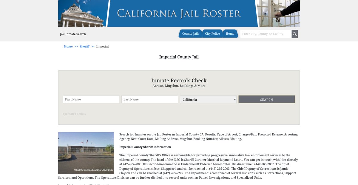 Preview of californiajailroster.com