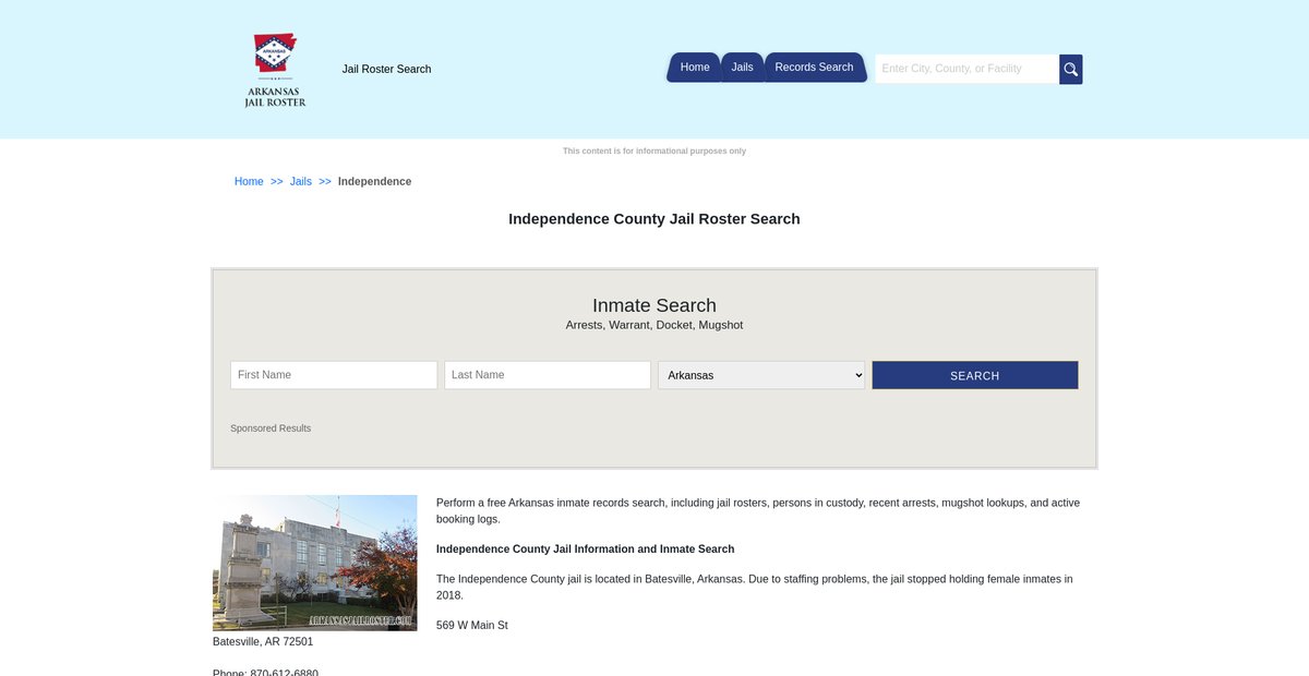 Preview of arkansasjailroster.com