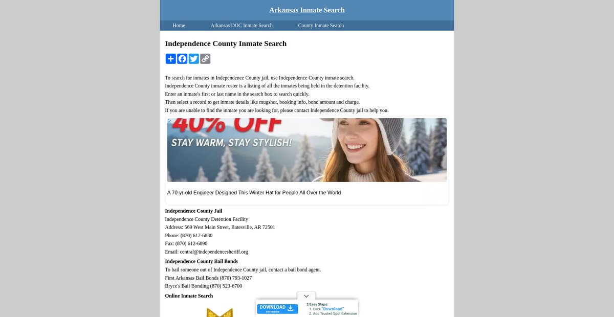 Preview of inmatesearcharkansas.org