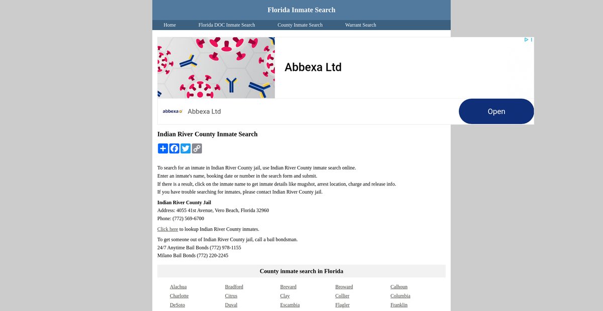 Preview of inmatesearchflorida.org