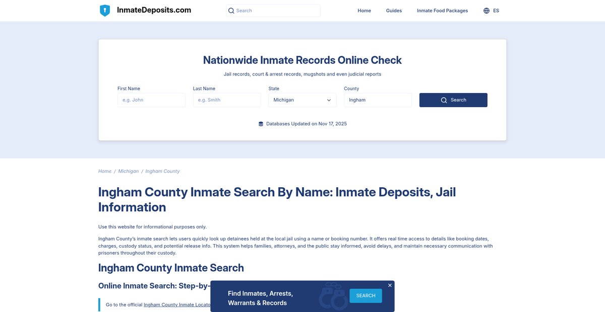 Preview of inmatedeposits.com