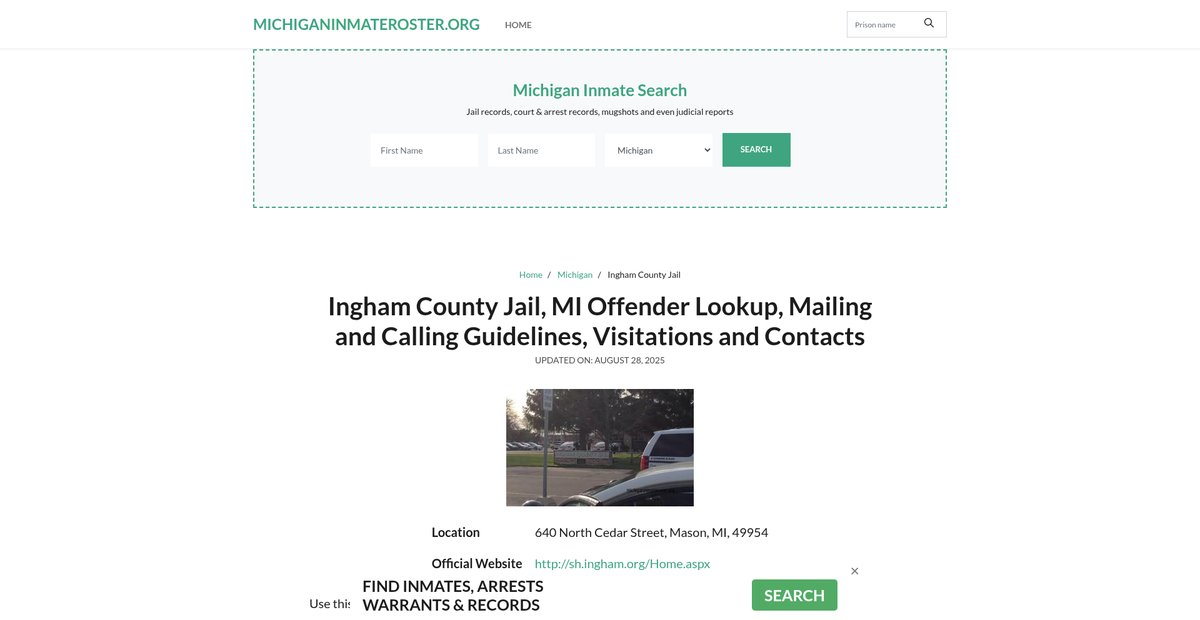 Preview of michiganinmateroster.org