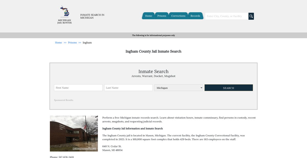Preview of michiganjailroster.com