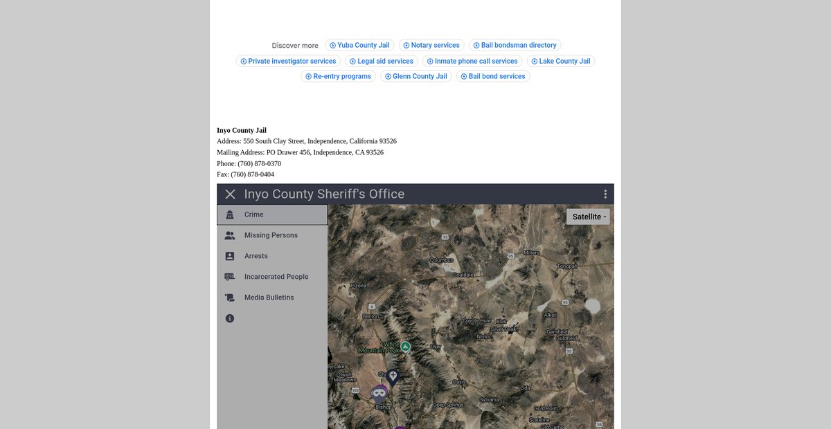 Preview of inmatesearchcalifornia.org
