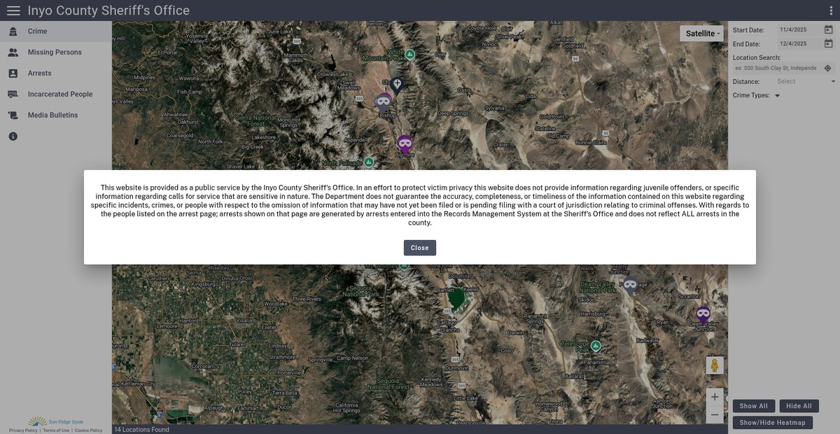 Preview of inyo.crimegraphics.com