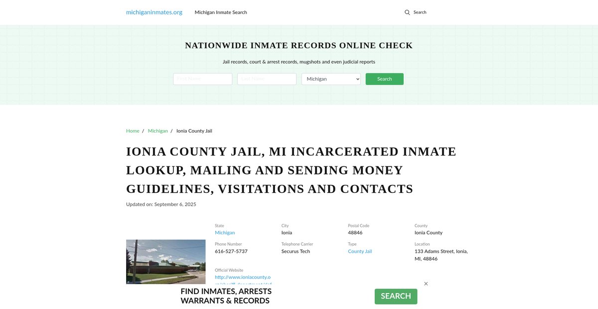 Preview of michiganinmates.org