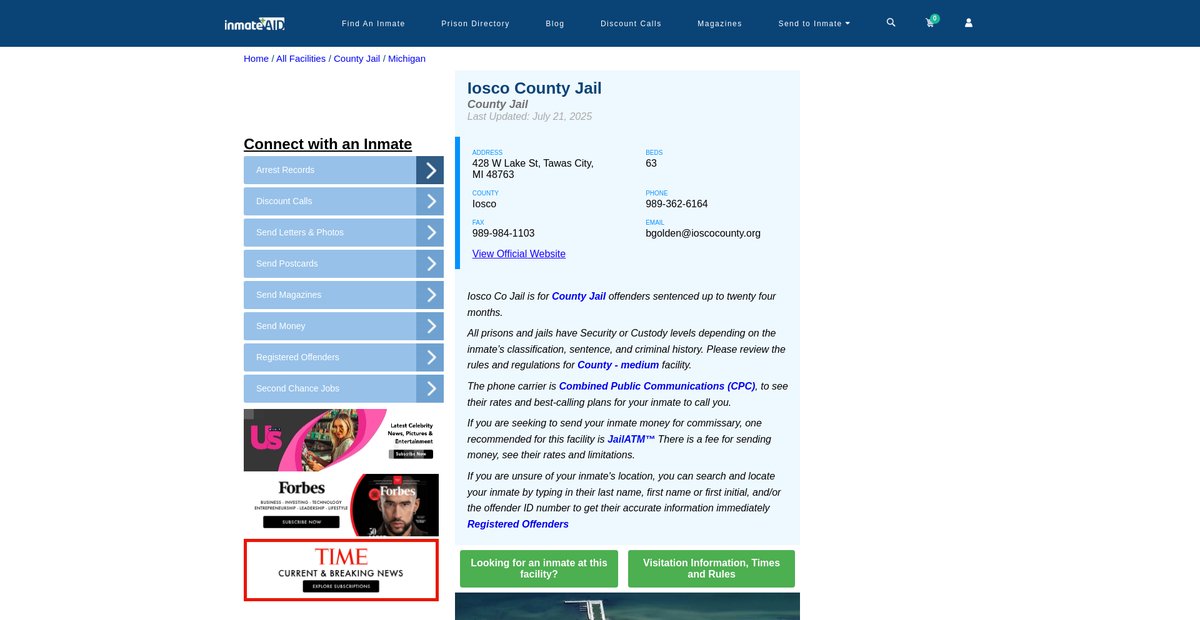Preview of inmateaid.com