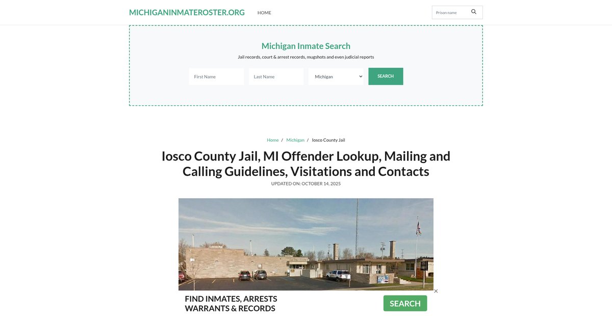 Preview of michiganinmateroster.org