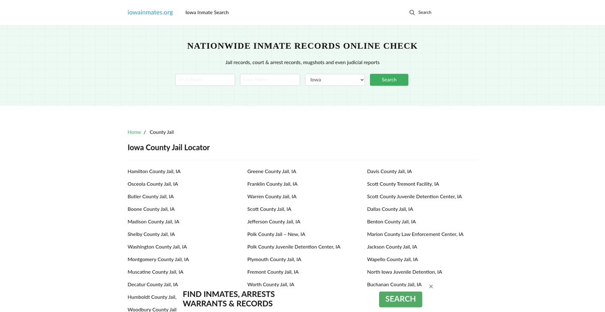 Preview of iowainmates.org