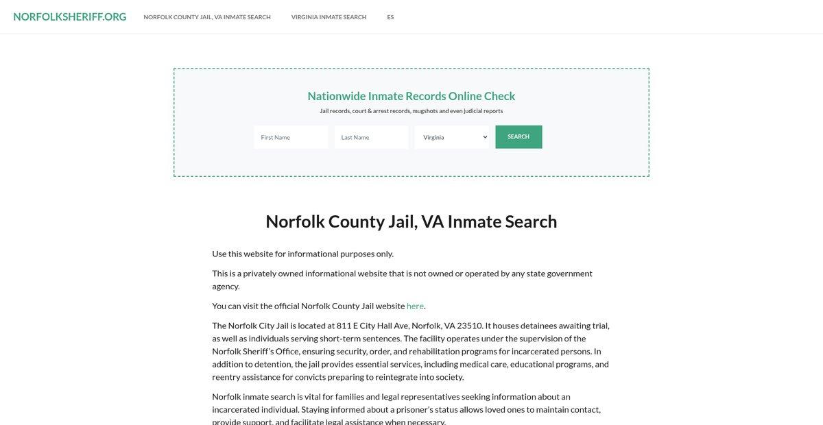 Preview of norfolksheriff.org