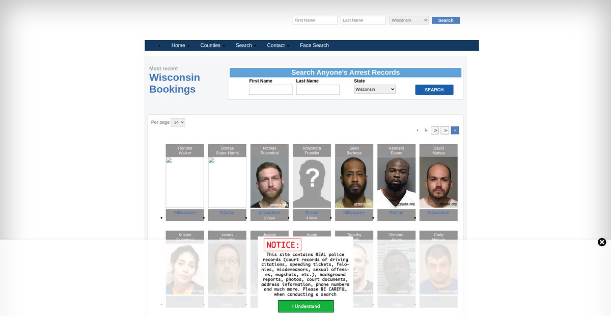 Preview of wisconsin.arrests.org