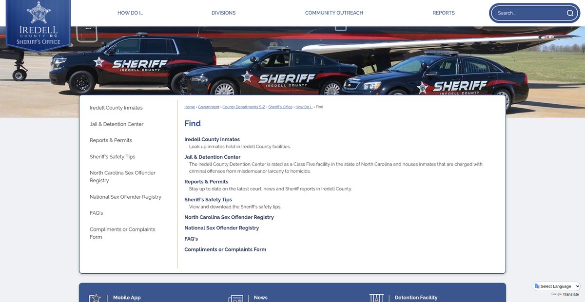 Preview of iredellsheriff.com