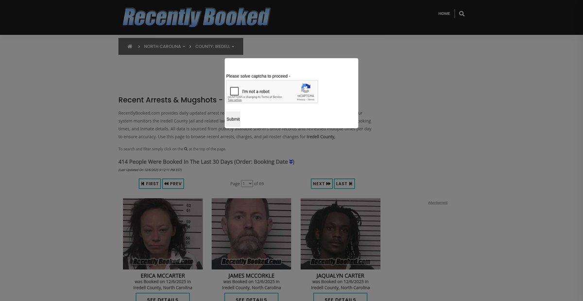 Preview of recentlybooked.com