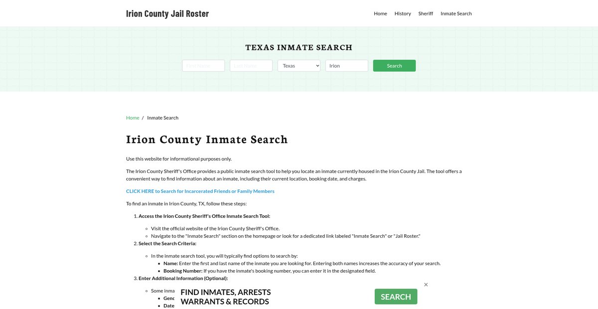 Preview of irioncountyjail.org