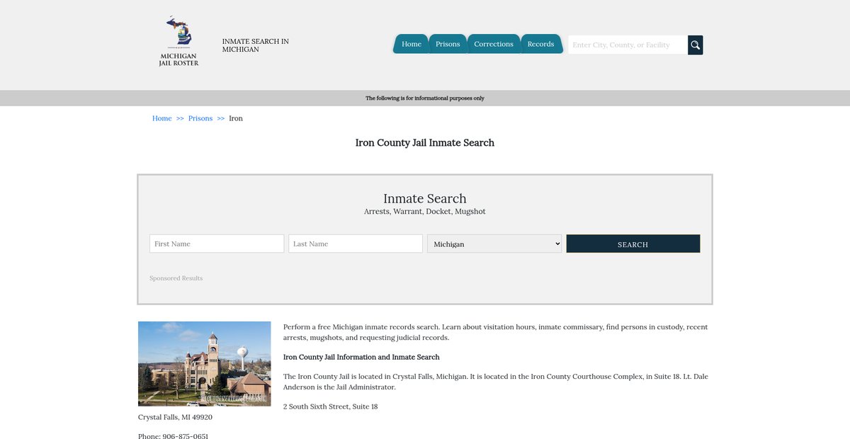 Preview of michiganjailroster.com