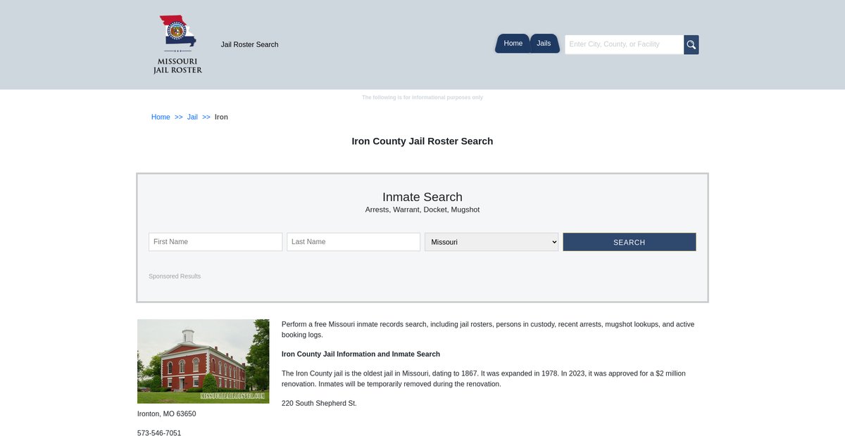 Preview of missourijailroster.com