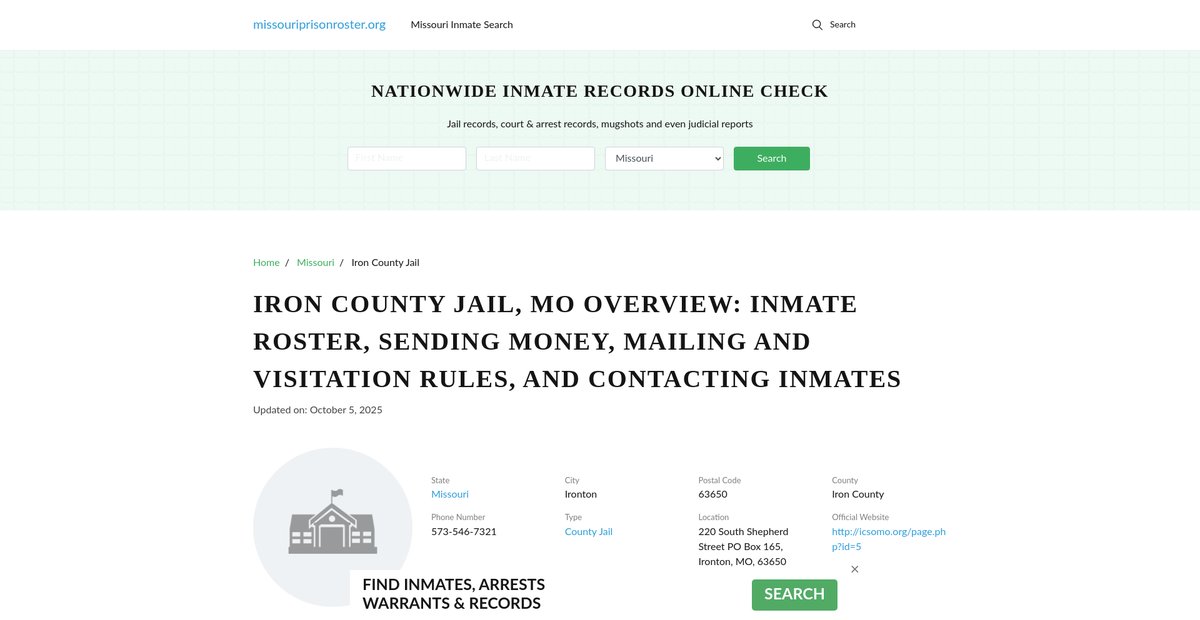 Preview of missouriprisonroster.org
