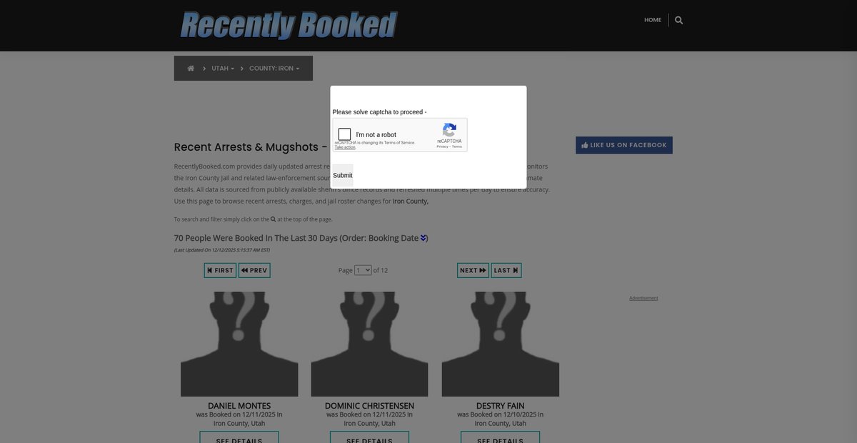 Preview of recentlybooked.com
