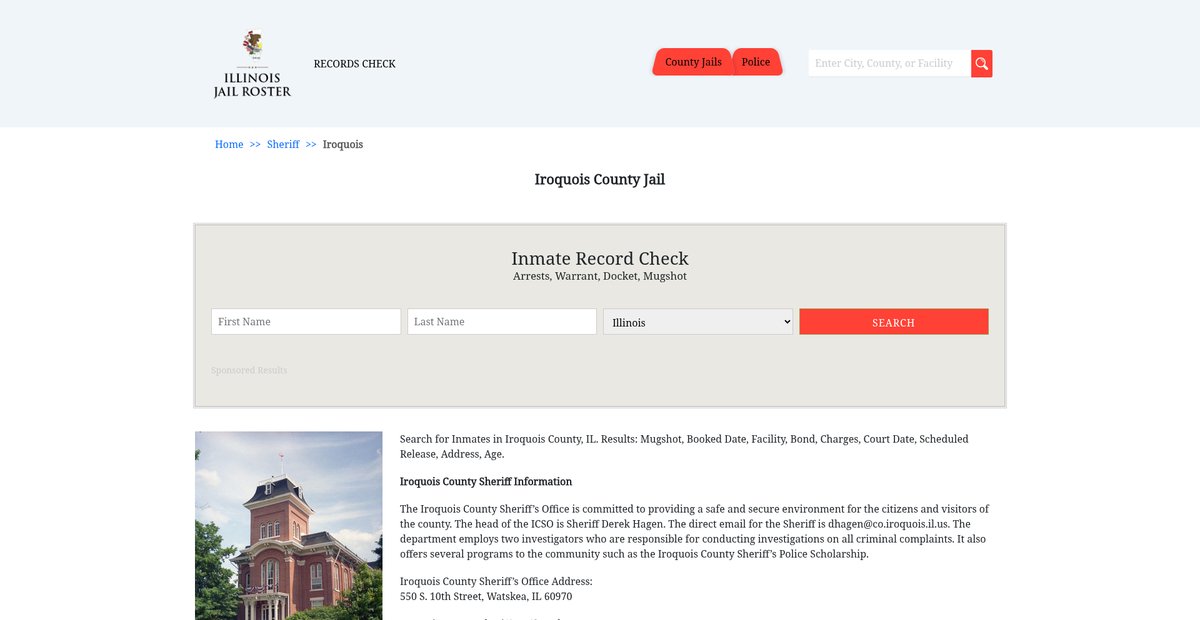 Preview of illinoisjailroster.com