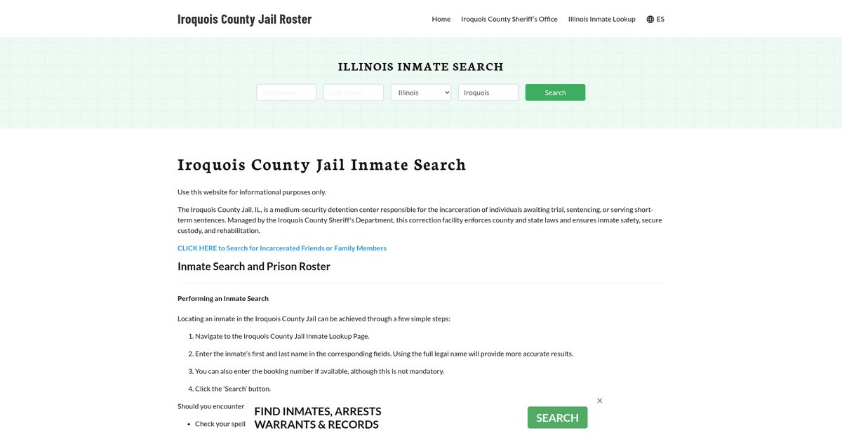 Preview of iroquoiscountyjail.org