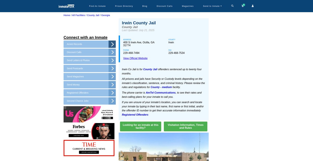 Preview of inmateaid.com