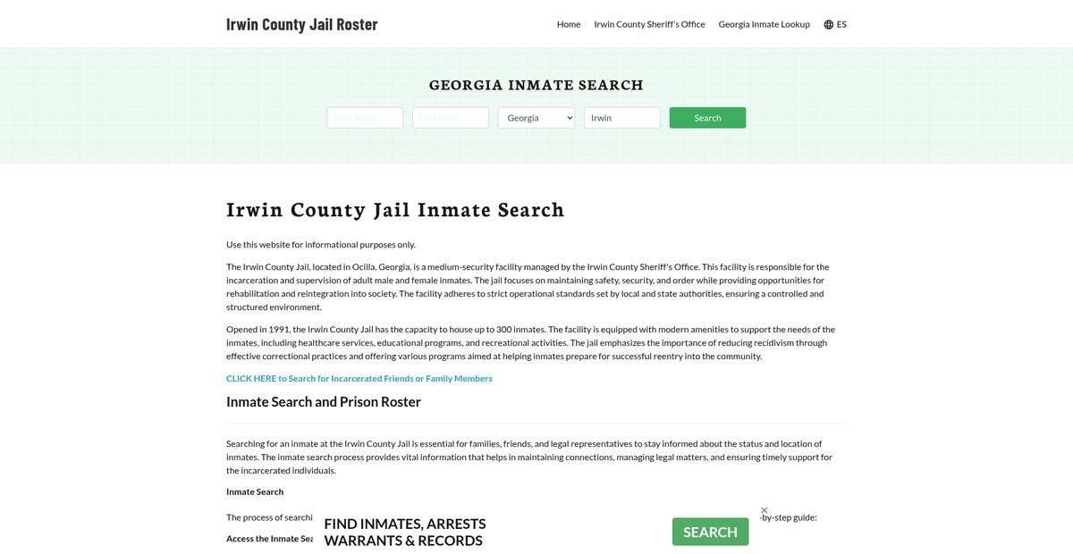 Preview of irwincountyjail.org
