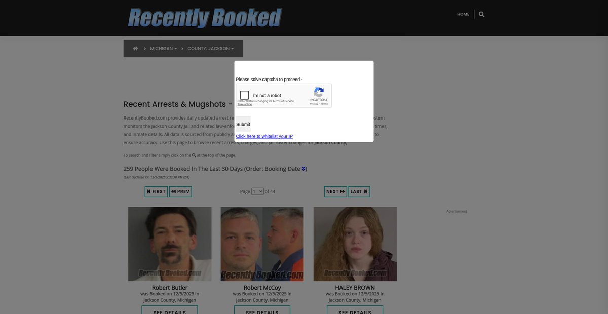Preview of recentlybooked.com