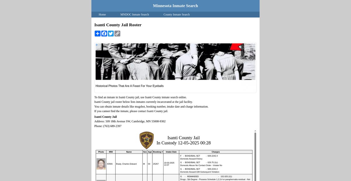 Preview of inmatesearchminnesota.org