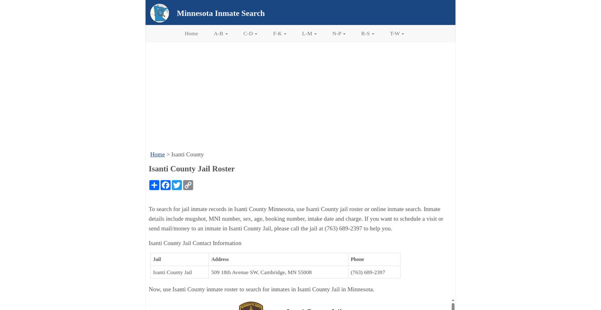 Preview of inmatesearchmn.org