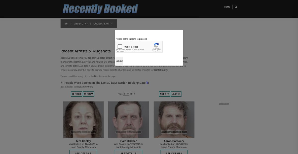 Preview of recentlybooked.com