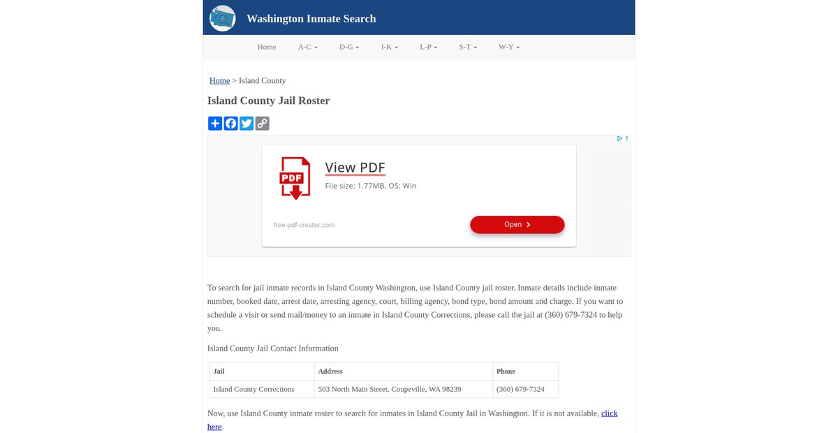 Preview of inmatesearchwa.org