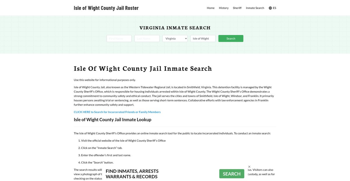 Preview of isleofwightcountyjail.org