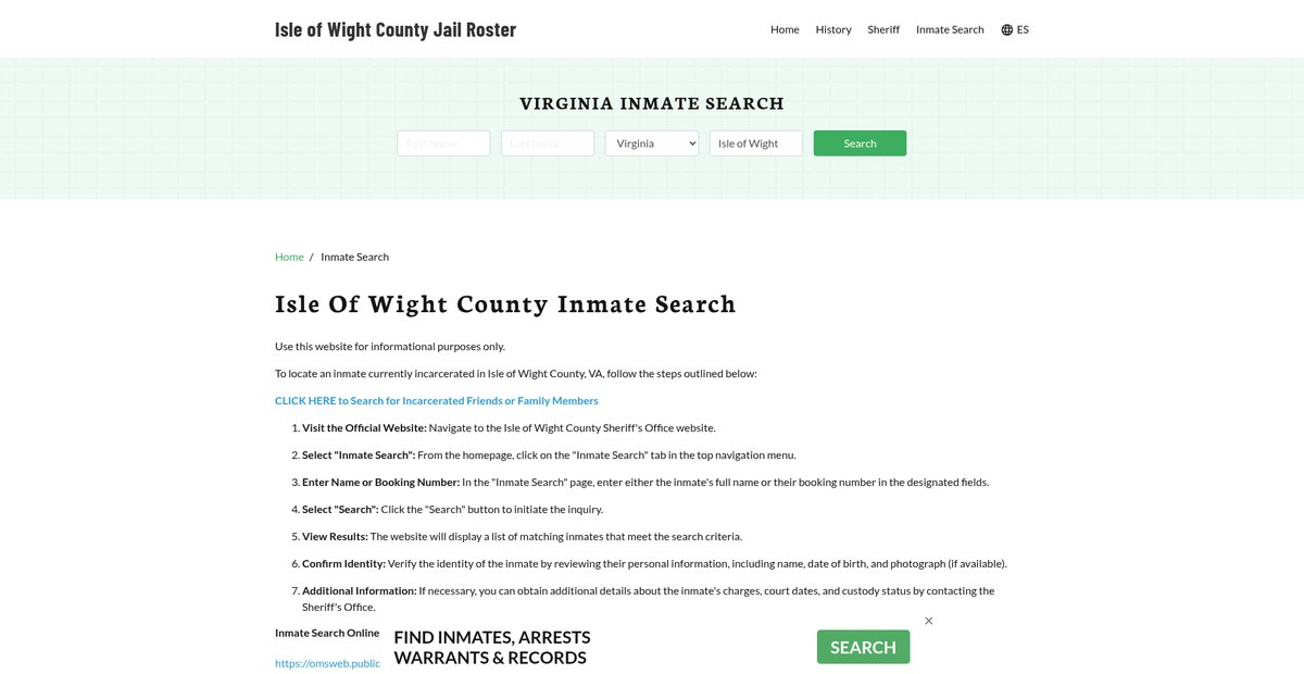 Preview of isleofwightcountyjail.org