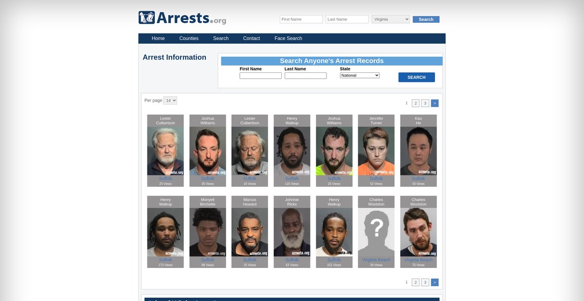 Preview of virginia.arrests.org