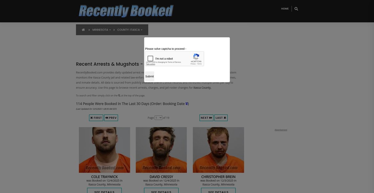 Preview of recentlybooked.com