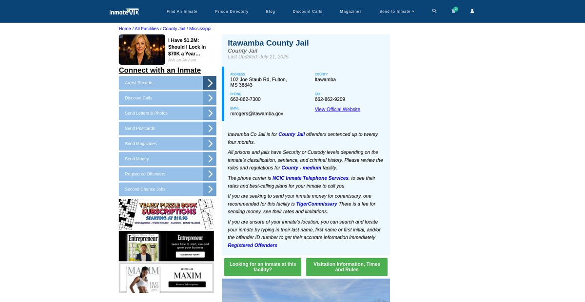 Preview of inmateaid.com