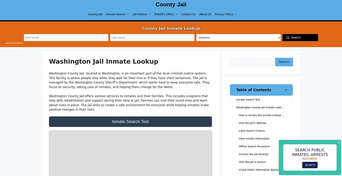 Preview of izard.countyjail.org