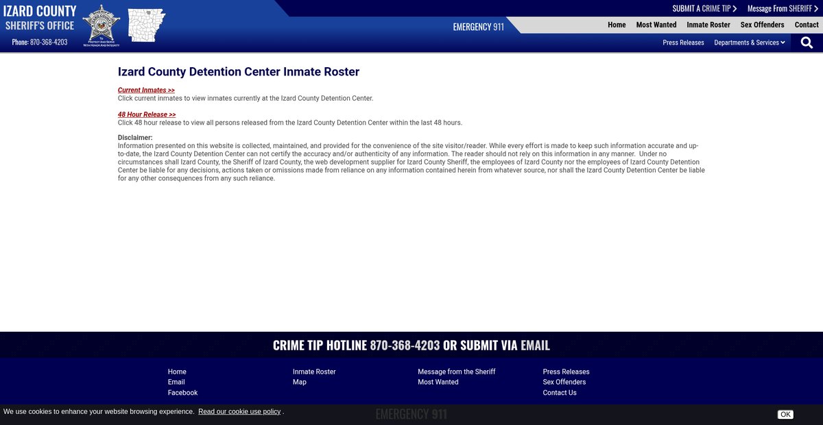 Preview of izardcountysheriff.org