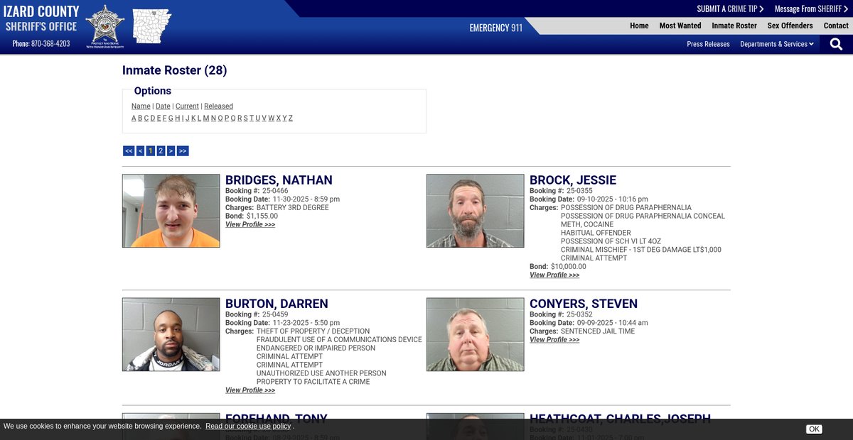 Preview of izardcountysheriff.org