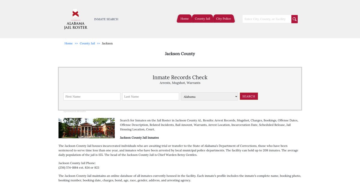 Preview of alabamajailroster.com